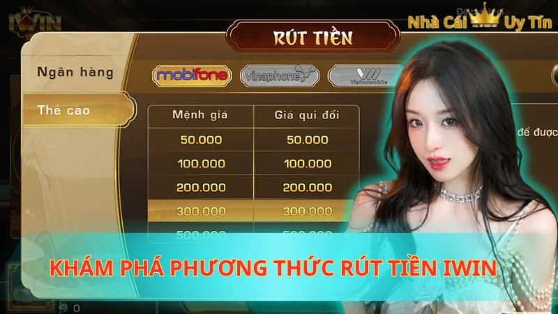 Khám phá phương thức rút tiền Iwin